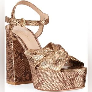 Elegant Gold Platform Sandals